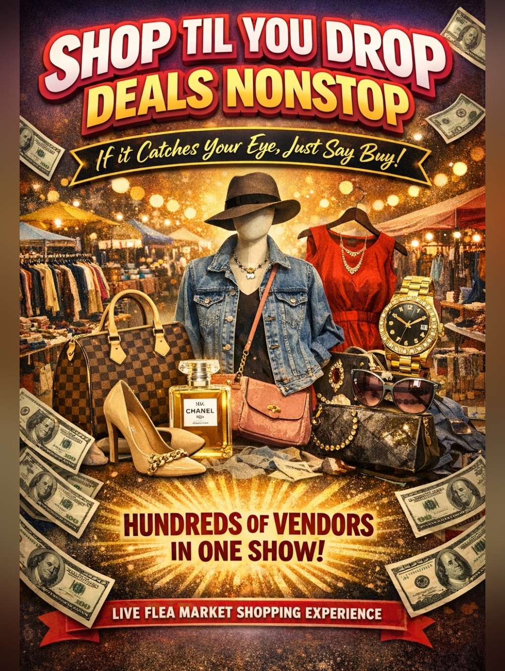 *SHOP WITH ME LIVE AT THE FLEA MARKET WITH HUNDREDS OF VENDORS ALL IN ONE SHOW*